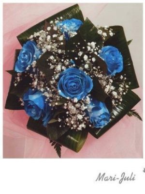 0000115_refn0003ramo-de-novia-rosas-tenidas-azules Ref.N0003.Ramo de novia rosas teñidas azules.